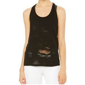 ALO Yoga Pure Tank Recerback Black NWT Size S